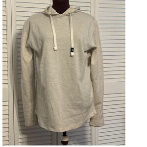 Company Eighty One Mens Hoodie L Oatmeal Heather Slub Knit Pullover Shirt NWT